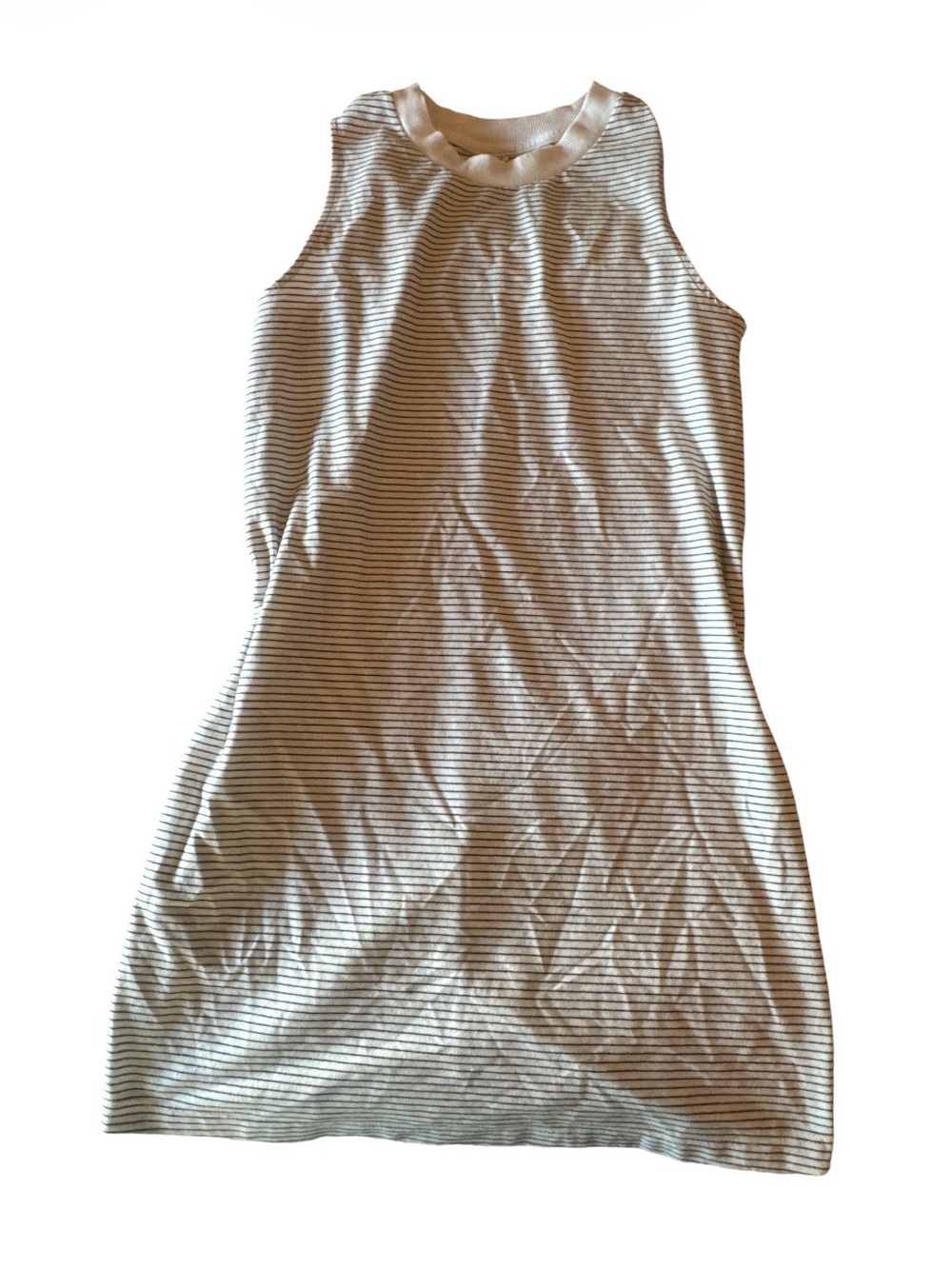 A New Day White Black Striped Tank Dress Size M